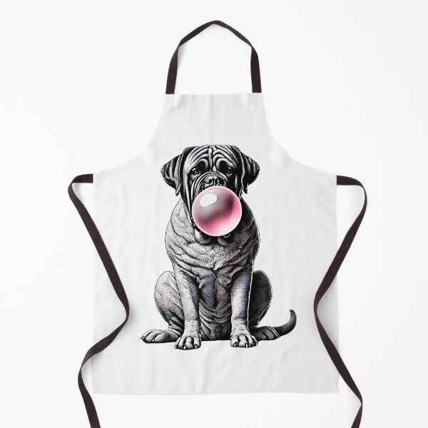 Item preview, Funny Mastiff Bubble Gum Vintage Dog Mom Dad designed and sold by Kimberley King Art King Art.