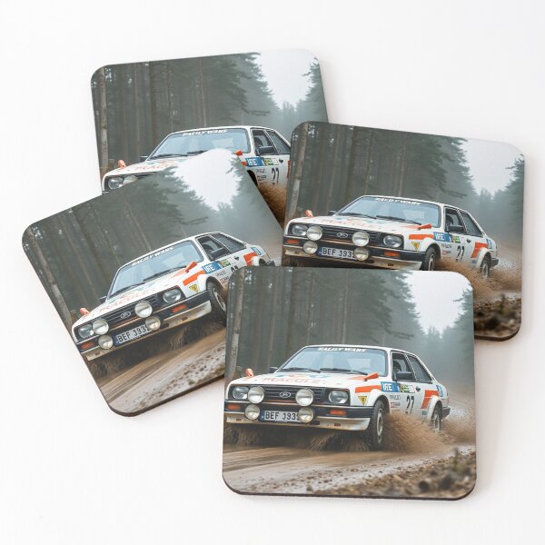 Item preview, Vintage Rally Car Splashing in Forest designed and sold by CarRends.