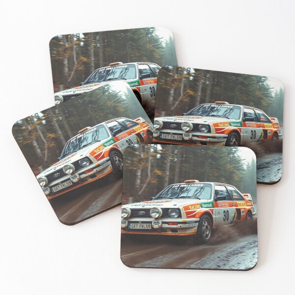Item preview, Retro Rally Car in Motion Through Woods designed and sold by CarRends.
