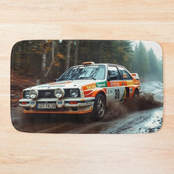 Item preview, Retro Rally Car in Motion Through Woods designed and sold by CarRends.