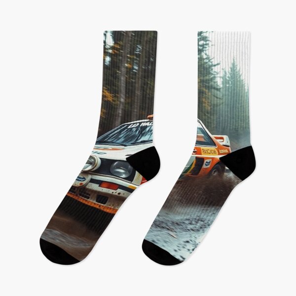 Item preview, Retro Rally Car in Motion Through Woods designed and sold by CarRends.