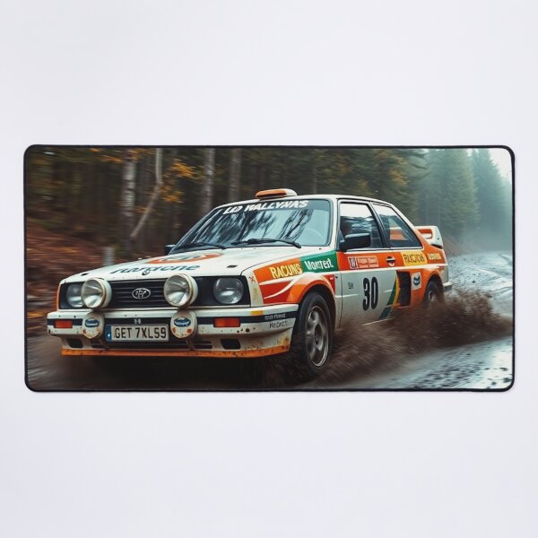 Item preview, Retro Rally Car in Motion Through Woods designed and sold by CarRends.