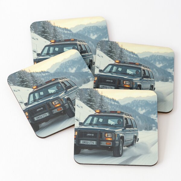 Item preview, 4x4 SUV Climbing Through Alpine Snow designed and sold by CarRends.