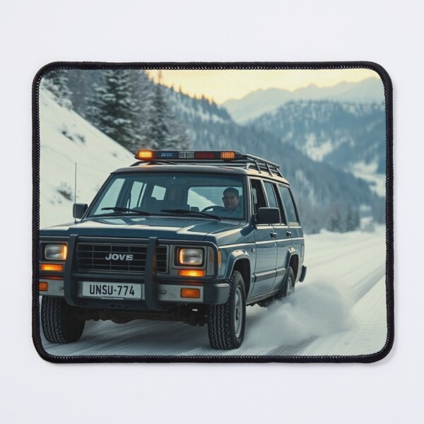 Item preview, 4x4 SUV Climbing Through Alpine Snow designed and sold by CarRends.