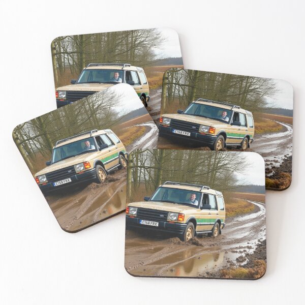 Item preview, Tan SUV Tackling Muddy Trail designed and sold by CarRends.