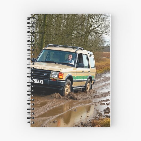 Item preview, Tan SUV Tackling Muddy Trail designed and sold by CarRends.