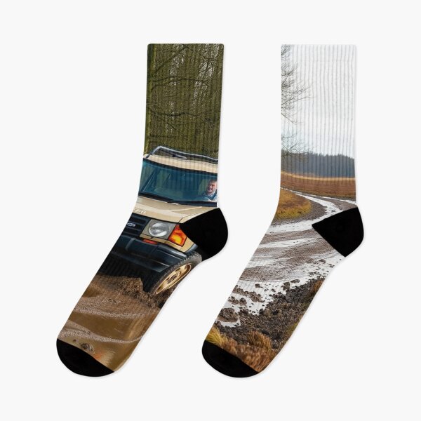Item preview, Tan SUV Tackling Muddy Trail designed and sold by CarRends.
