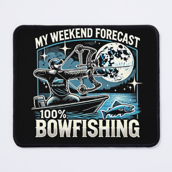 Item preview, My Weekend Forecast: 100% Bowfishing – Funny Outdoor Archer Design designed and sold by RowenaHicks.