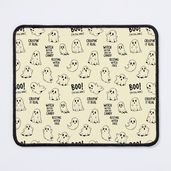 Item preview, Funny Ghost Halloween Pattern – Cute & Spooky Seamless Design designed and sold by PrintandJoy.
