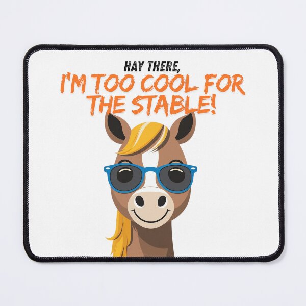 Item preview, Cool Smiling Horse with Sunglasses – Funny Animal Art designed and sold by Artforhorse.