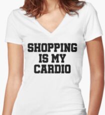 Shopping Shirt. Cardio Shirt. Shopping Is My Cardio Tank Top. Soft & Comfy, Long, Flowy, Racerback Tank Top. Funny Tank. Workout Clothes Women's Fitted V-Neck T-Shirt