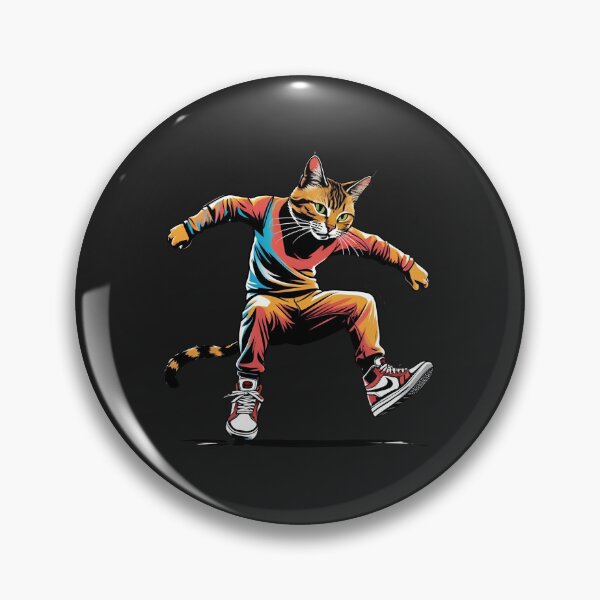 Item preview, Breakdancing Cat in Sneakers – Cool Urban Street Style Cartoon designed and sold by ColorSplash123.