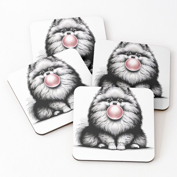 Item preview, Funny Pomeranian Bubble Gum Vintage Dog Mom Dad designed and sold by Kimberley King Art  King Art.
