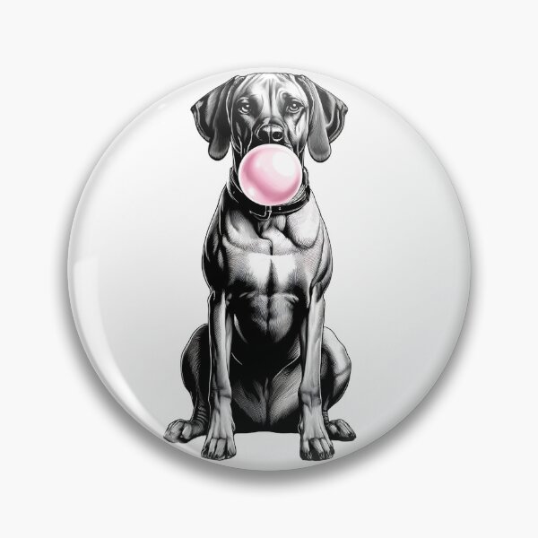 Item preview, Funny Rhodesian Ridgeback Bubble Gum Vintage Dog Mom Dad designed and sold by Kimberley King Art  King Art.