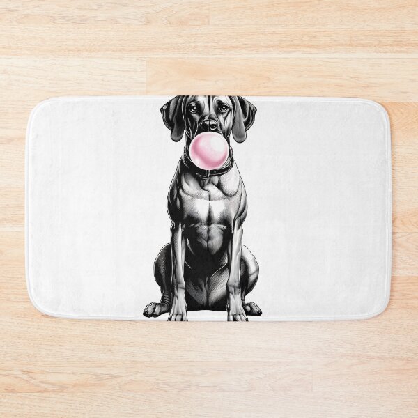 Item preview, Funny Rhodesian Ridgeback Bubble Gum Vintage Dog Mom Dad designed and sold by Kimberley King Art  King Art.