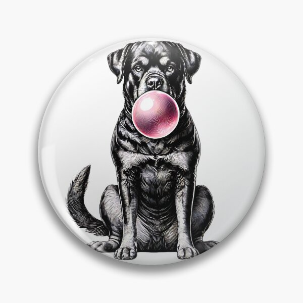 Item preview, Funny Rottweiler Bubble Gum Vintage Dog Mom Dad designed and sold by Kimberley King Art  King Art.
