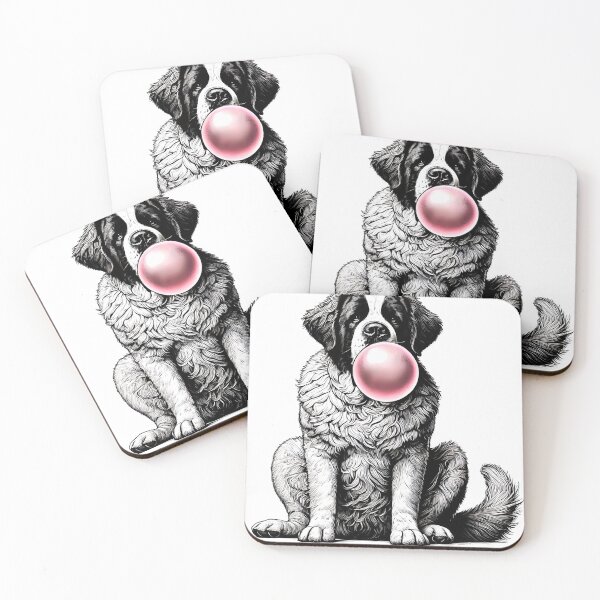 Item preview, Funny Saint Bernard Bubble Gum Vintage Dog Mom Dad designed and sold by Kimberley King Art  King Art.