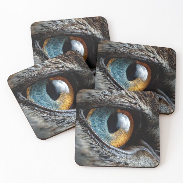 Item preview, Captivating Close-Up of a Majestic Owl's Eye designed and sold by jecphotography and art.