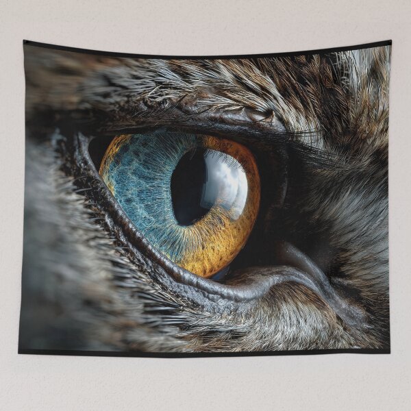 Item preview, Captivating Close-Up of a Majestic Owl's Eye designed and sold by jecphotography and art.