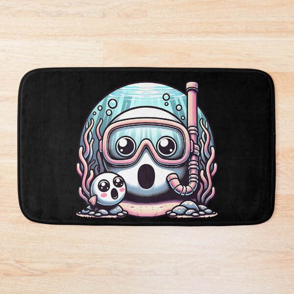 Item preview, Kawaii Diver Shock – Cute Underwater Snorkel Scene designed and sold by Fragy72.