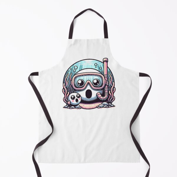 Item preview, Kawaii Diver Shock – Cute Underwater Snorkel Scene designed and sold by Fragy72.