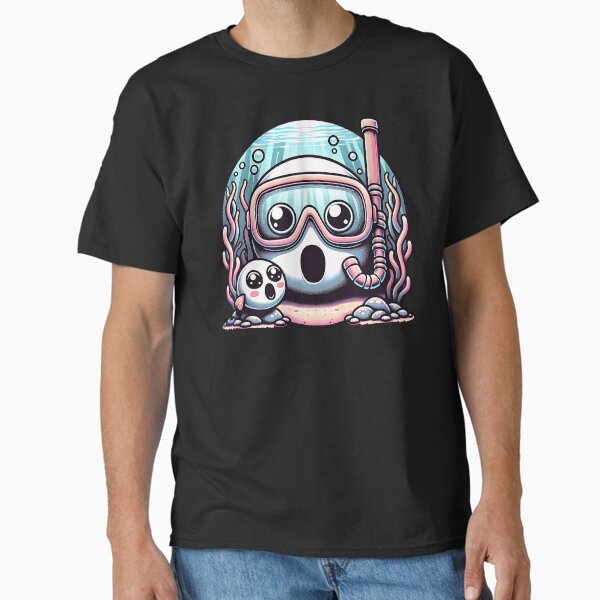 Item preview, Kawaii Diver Shock – Cute Underwater Snorkel Scene designed and sold by Fragy72.