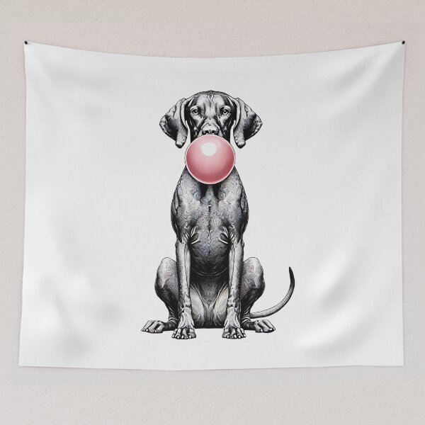 Item preview, Funny Vizsla Bubble Gum Vintage Dog Mom Dad designed and sold by Kimberley King Art  King Art.