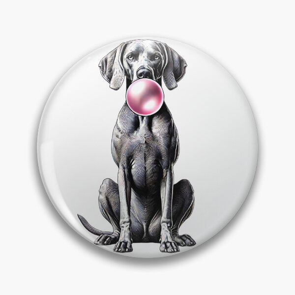 Item preview, Funny Weimaraner Bubble Gum Vintage Dog Mom Dad designed and sold by Kimberley King Art  King Art.