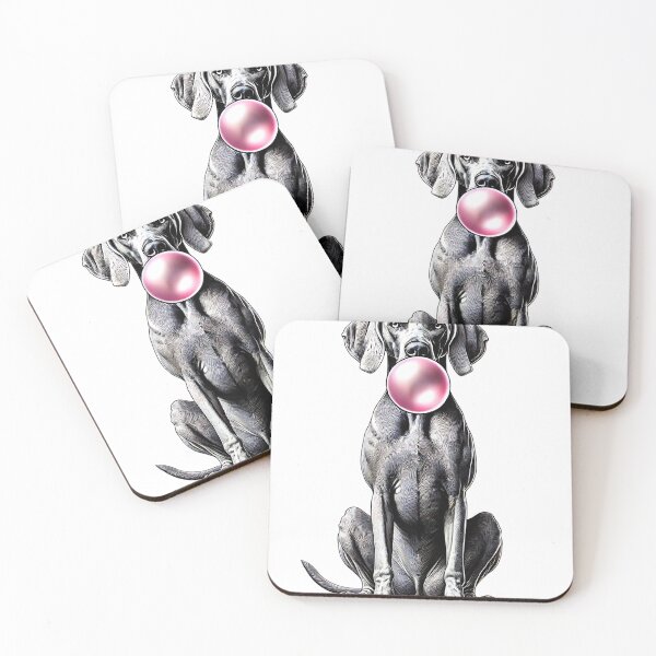 Item preview, Funny Weimaraner Bubble Gum Vintage Dog Mom Dad designed and sold by Kimberley King Art  King Art.