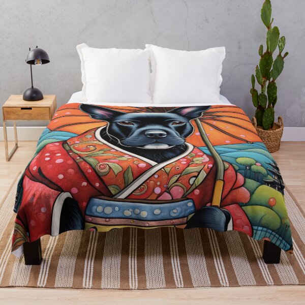 Item preview, Puppy Geisha with umbrella in the rain designed and sold by Colin Bentham.