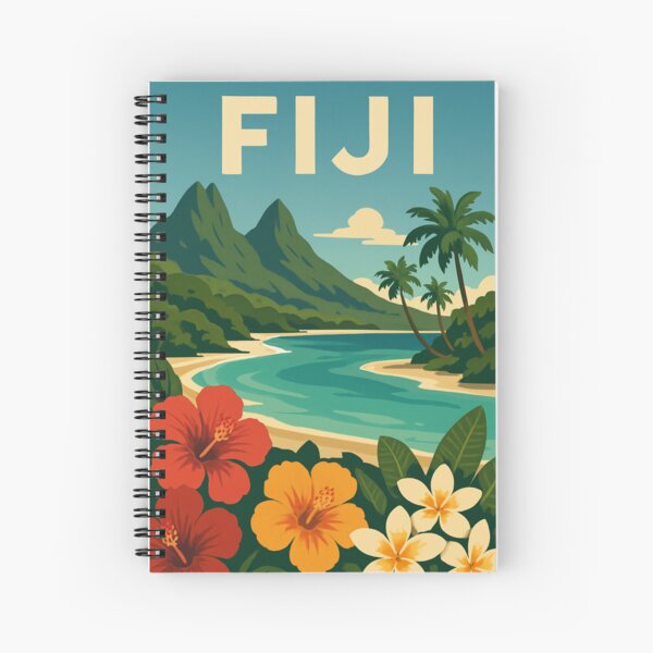 Item preview, Travel Design of Fiji in Vintage Style designed and sold by BrindiBay.