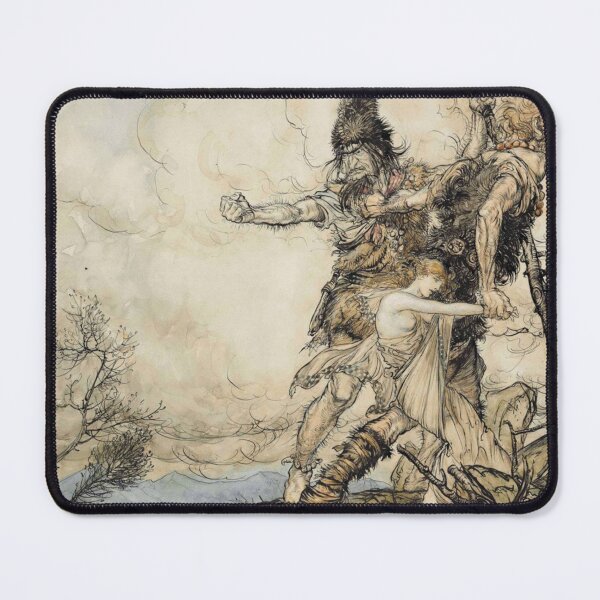 Item preview, The Giants Fasolt and Fafner abducting Freia — Arthur Rackham designed and sold by RickE.