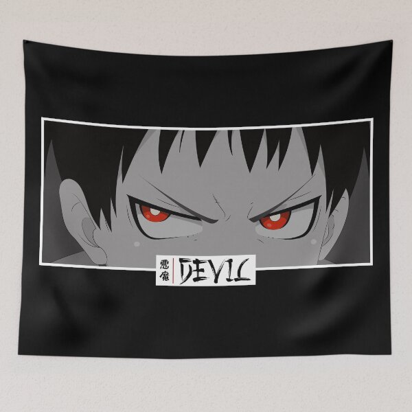 Item preview, Devil Anime Eyes Monochrome Japanese Cozy Manga designed and sold by Otakurypto.