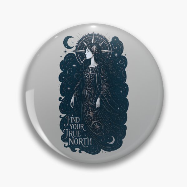 Item preview, Find Your True North Celestial Compass Goddess Night Sky Design designed and sold by Shoot-The-Moon.