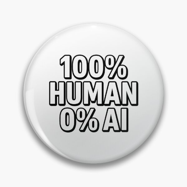 Item preview, 100% Human 0% AI – Bold Protest Statement Design designed and sold by MatvHelen.