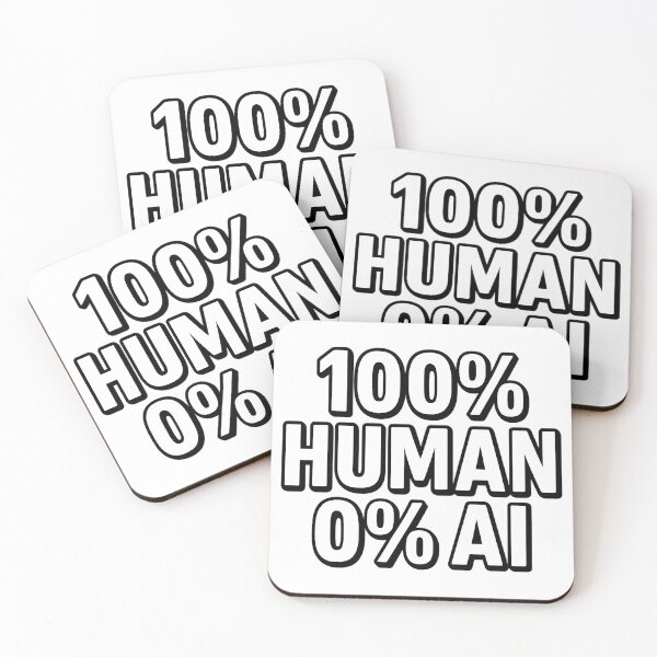 Item preview, 100% Human 0% AI – Bold Protest Statement Design designed and sold by MatvHelen.