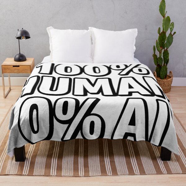 Item preview, 100% Human 0% AI – Bold Protest Statement Design designed and sold by MatvHelen.