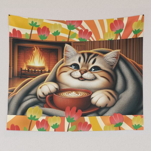 Item preview, Coffee Cat Cozy designed and sold by HappyHavenStu.