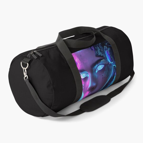Item preview, Pixelated Cyberpunk Face – Cyan & Violet Glitch Portrait version 3 designed and sold by modishwelt.