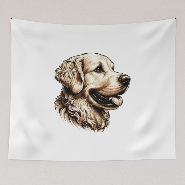 Item preview, Golden Retriever Dog Head with Intricate Fur Detailing  designed and sold by cave-canvas.