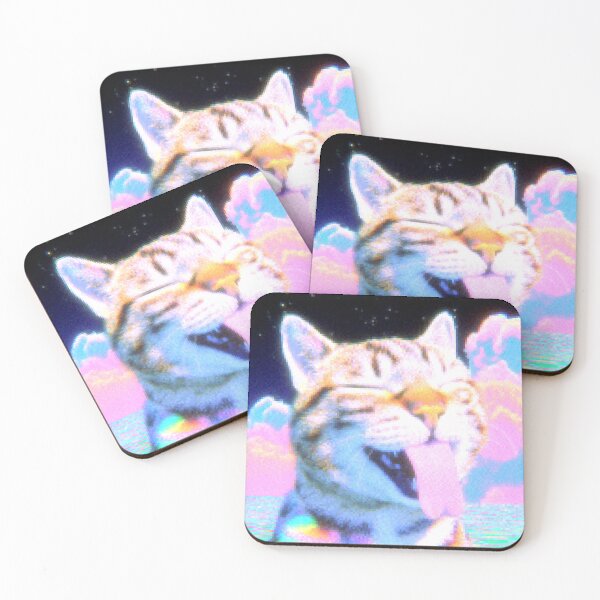 Item preview, Dreamy Vaporwave Cat designed and sold by ArcticxShop.