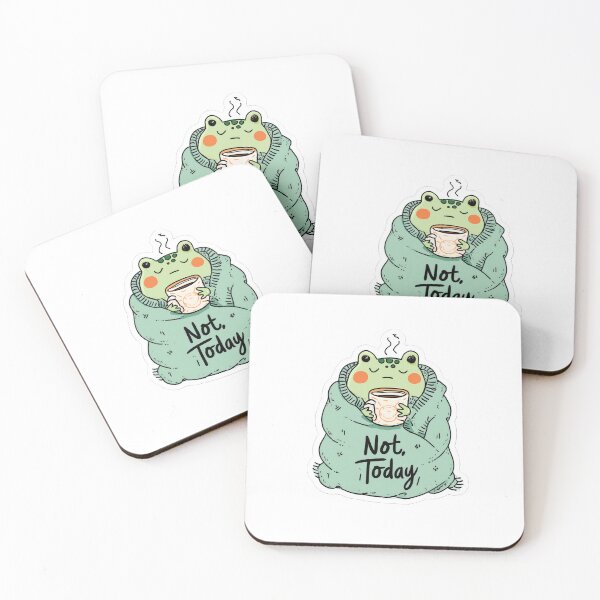 Item preview, sleepy cartoon frog wrapped in cozy blanket designed and sold by DadGenX.