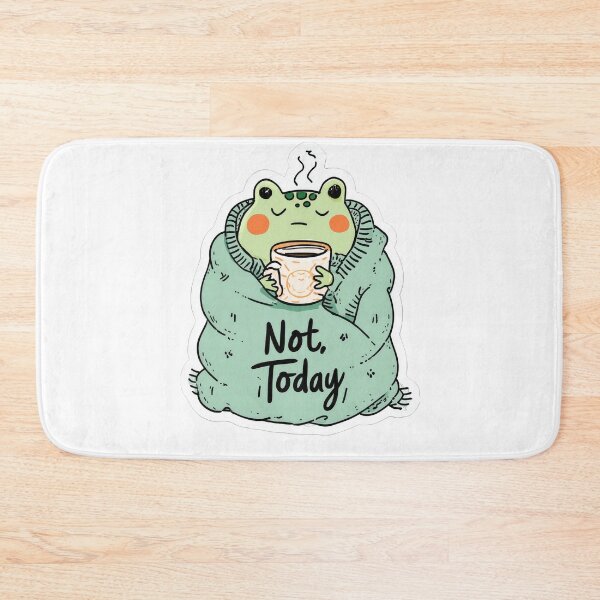 Item preview, sleepy cartoon frog wrapped in cozy blanket designed and sold by DadGenX.