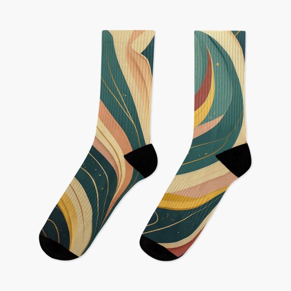 Item preview, Abstract Art Deco — retro-inspired curves and warm palette 4 designed and sold by Becky-Poppins.