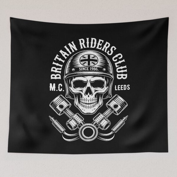 Item preview, Britain Riders Club – U.K. Motorcycle Skull Tattoo designed and sold by paulo silveira.
