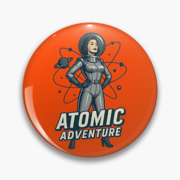 Item preview, Atomic Adventure Retro Space Heroine Sci-Fi Vintage Design designed and sold by Shoot-The-Moon.