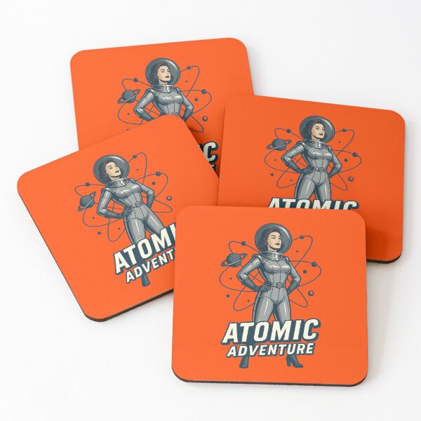 Item preview, Atomic Adventure Retro Space Heroine Sci-Fi Vintage Design designed and sold by Shoot-The-Moon.