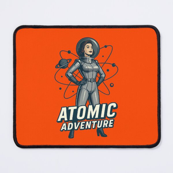 Item preview, Atomic Adventure Retro Space Heroine Sci-Fi Vintage Design designed and sold by Shoot-The-Moon.