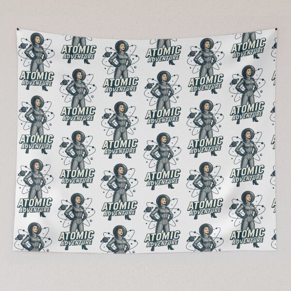 Item preview, Atomic Adventure Retro Space Heroine Sci-Fi Vintage Design designed and sold by Shoot-The-Moon.
