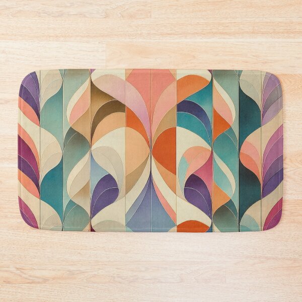 Item preview, Abstract Art Deco — retro-inspired delicate curves designed and sold by Becky-Poppins.